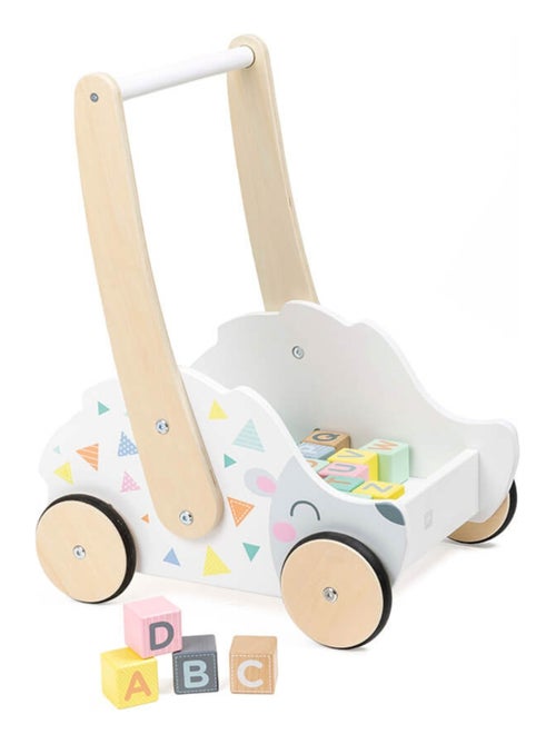 EUREKAKIDS - Carreto in legno con cubi da gioco - Da 18 mesi a 3 anni - Kiabi