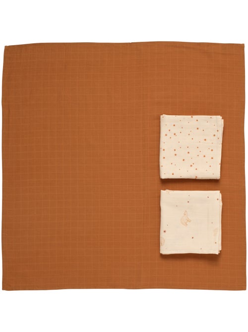 Fasce in cotone biologico 70x70cm, confezione da 3 - SAUTHON - Kiabi