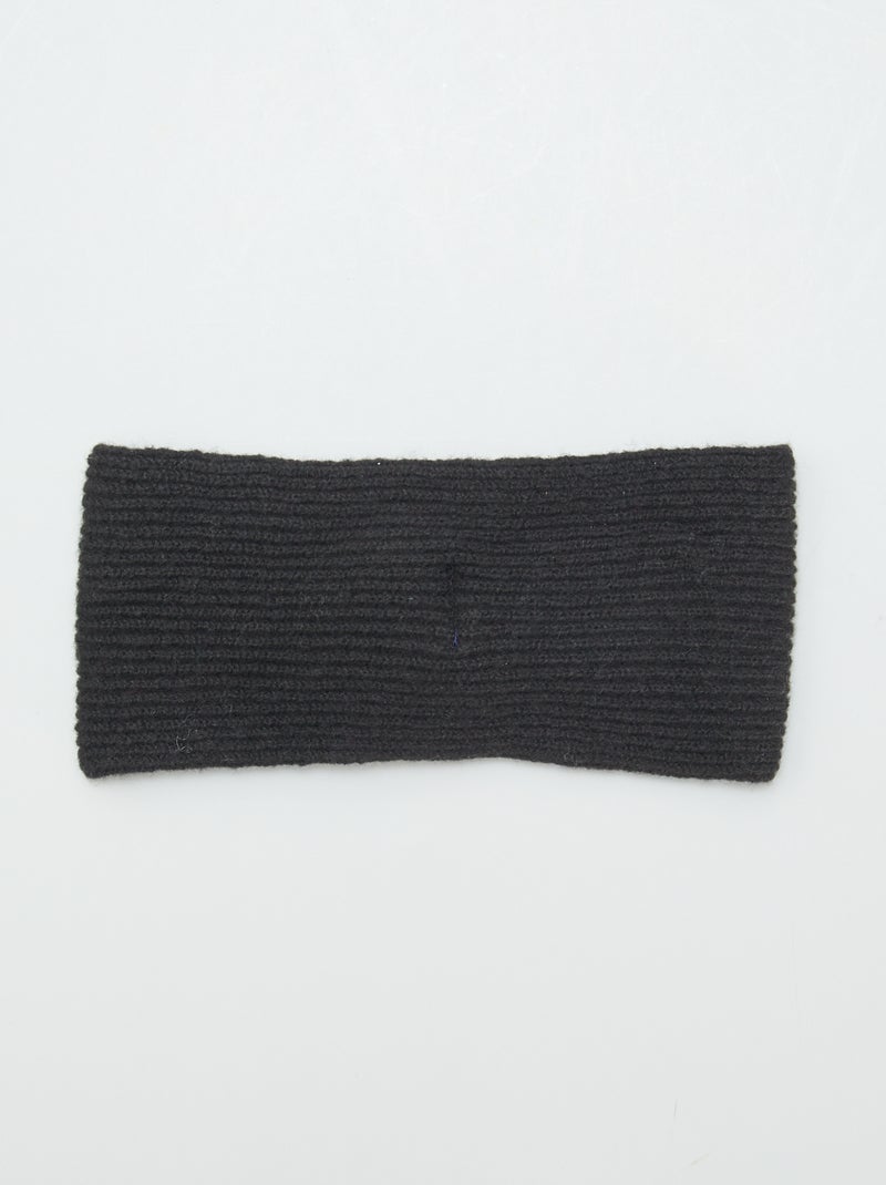 Fascia attorcigliata in maglia NERO - Kiabi