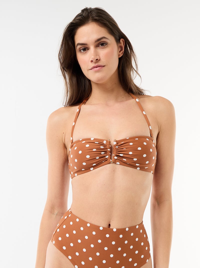 Fascia da bagno a pois Marrone chiaro - Kiabi