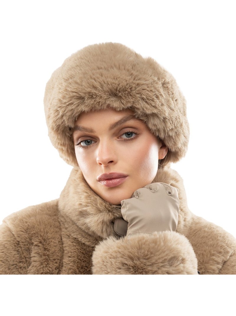 Fascia da sci retrò in pelliccia sintetica uomo e donna zeit camel Beige - Kiabi