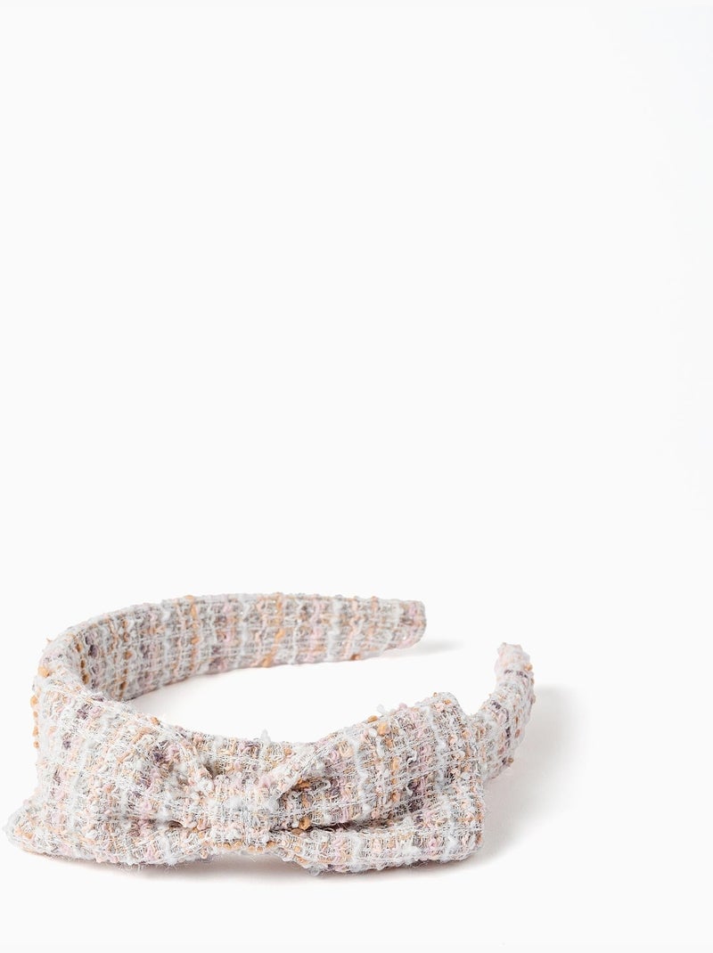 Fascia imbottita in tweed con fiocco sulla parte superiore Rosa chiaro - Kiabi