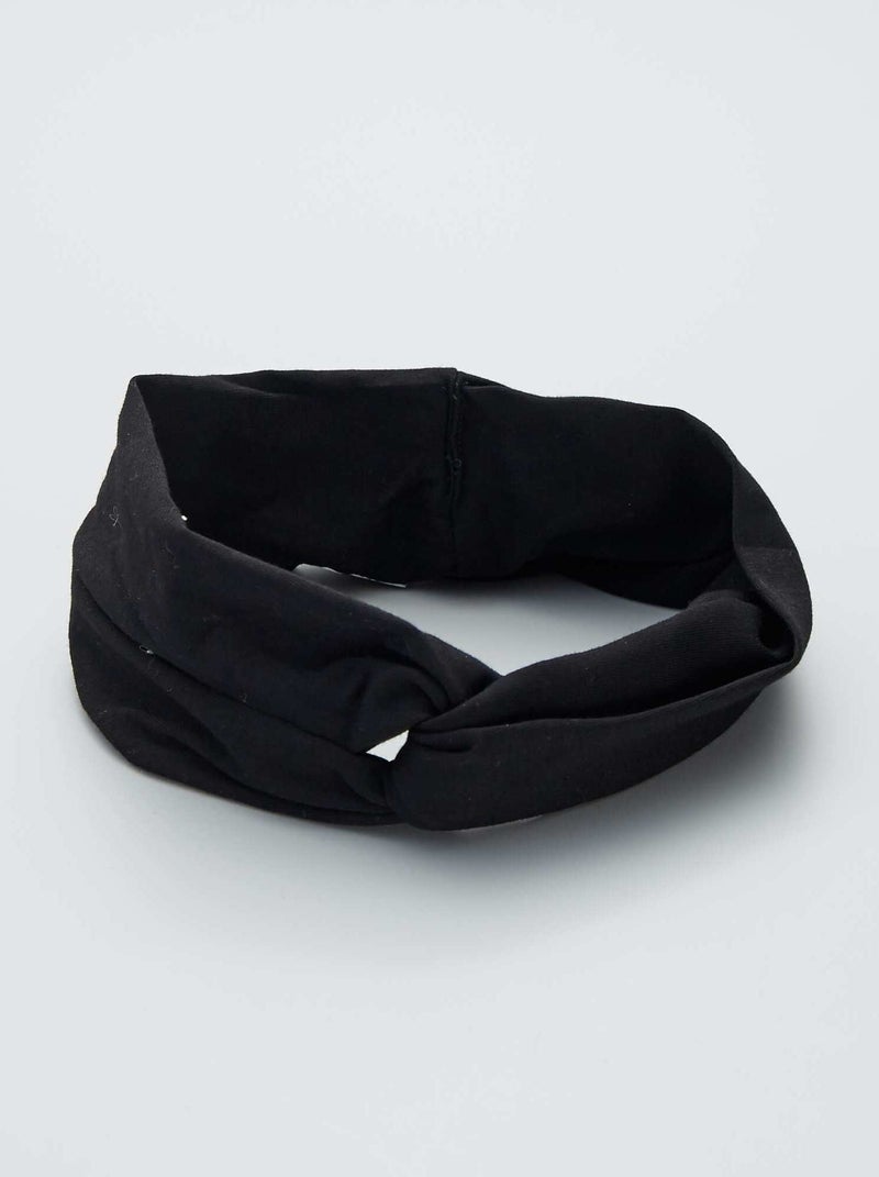 Fascia in cotone nero - Kiabi