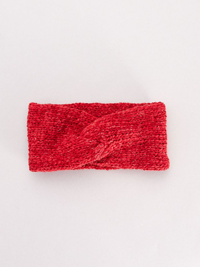 Fascia in maglia luccicante rosso - Kiabi