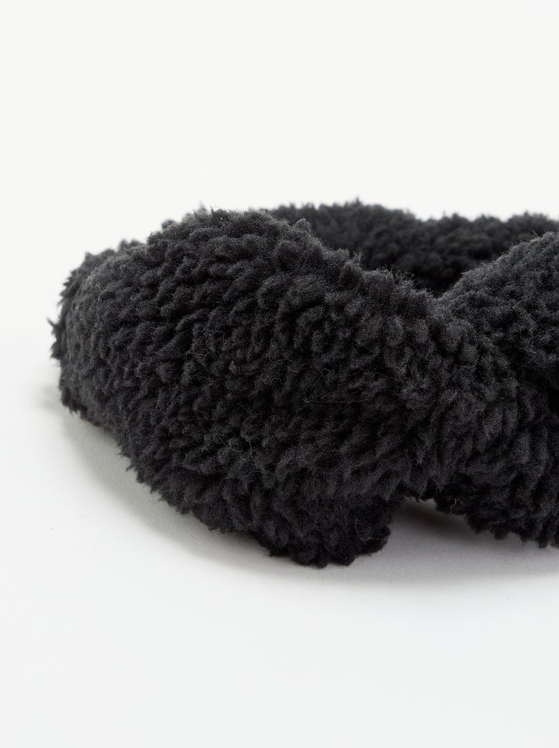Fascia per capelli effetto montone Nero - Kiabi