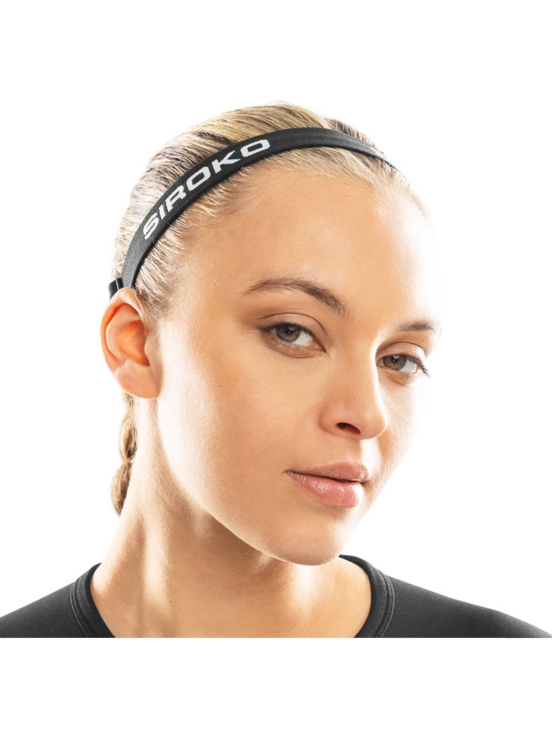 Fascia per la testa antiscivolo in confezione da 2 fitness uomo e donna tied b&w Nero - Kiabi