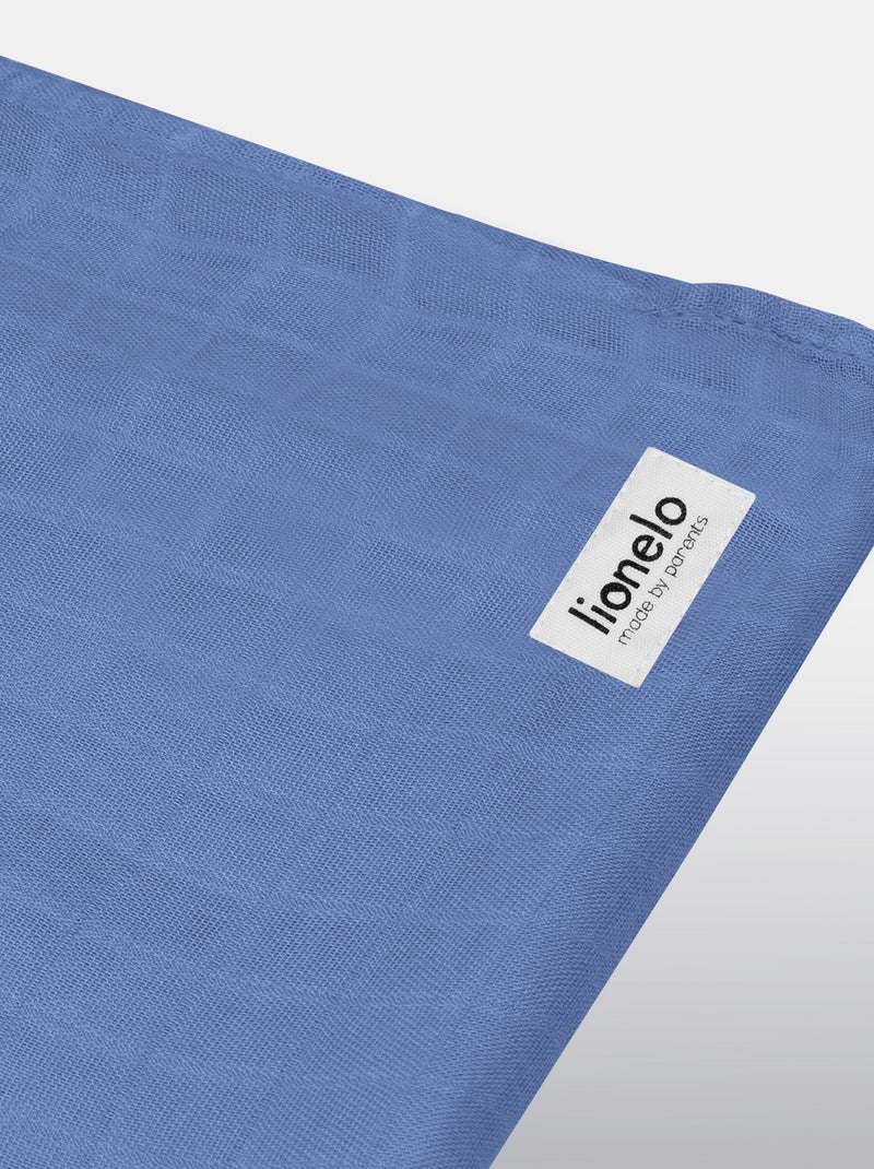 Fascia per neonati in bambù 120x120 cm - LIONELO - 100% cotone - Anallergico Blu - Kiabi
