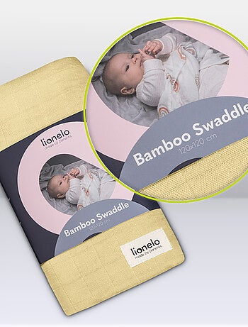 Fascia per neonati in bambù 120x120 cm - LIONELO - 100% cotone - Anallergico