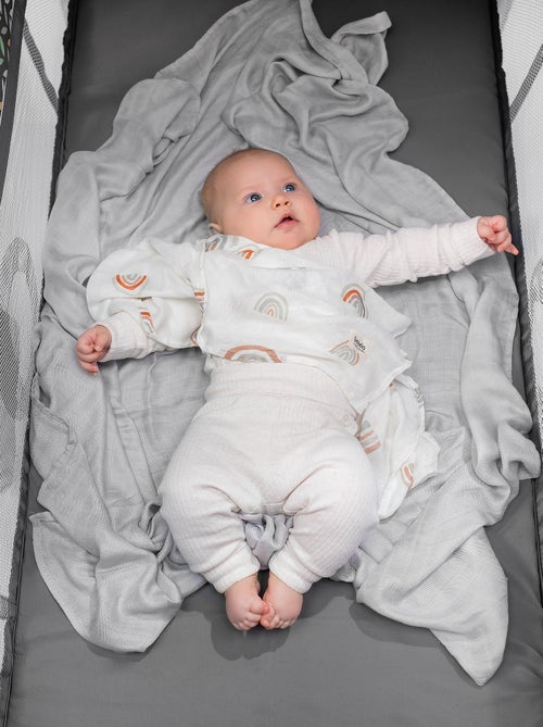 Fascia per neonati in bambù 120x120 cm - LIONELO - 100% cotone - Anallergico - Kiabi