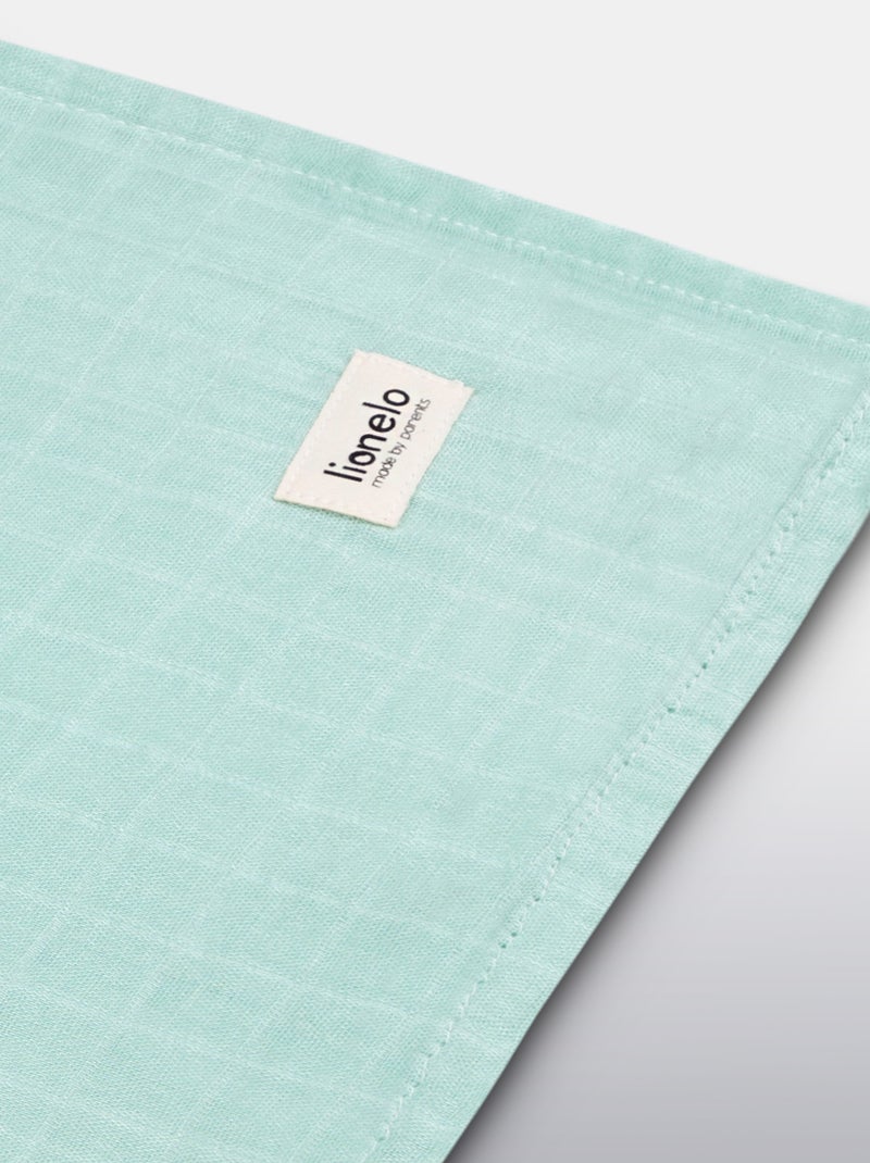 Fascia per neonati in bambù 120x120 cm - LIONELO - 100% cotone - Anallergico Verde - Kiabi