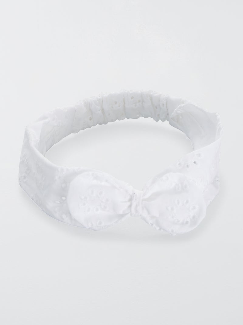 Fascia ricamo punto inglese Bianco - Kiabi