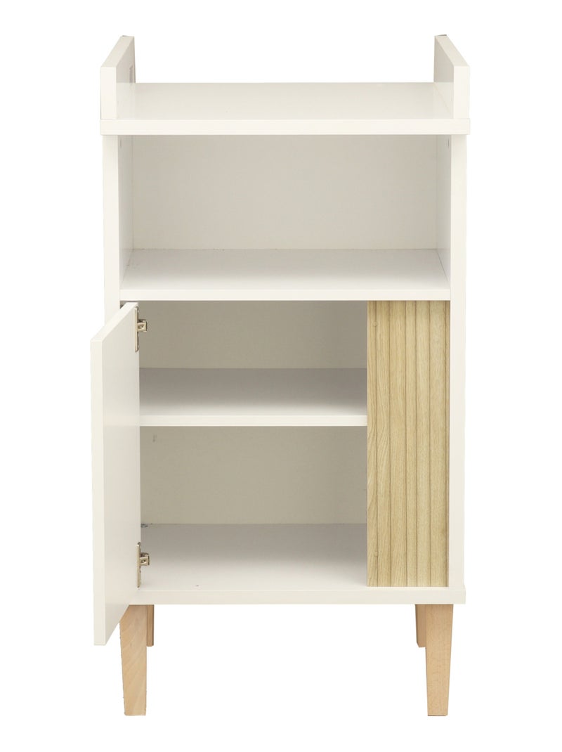 Fasciatoio con dettaglio effetto legno testurizzato e gambe in - SAUTHON Bianco Marrone - Kiabi