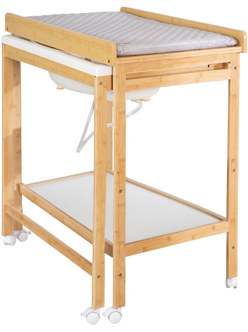 Fasciatoio estensibile con vaschetta + Materassino fasciatoio “roba Style” – Bicolore Legno naturale - Kiabi