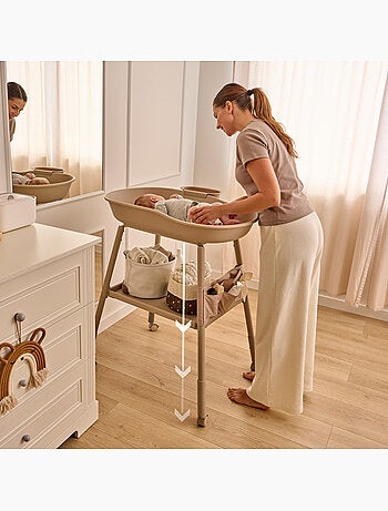 Fasciatoio LIONELO Rosie - Altezza regolabile - Ruote - Organizer