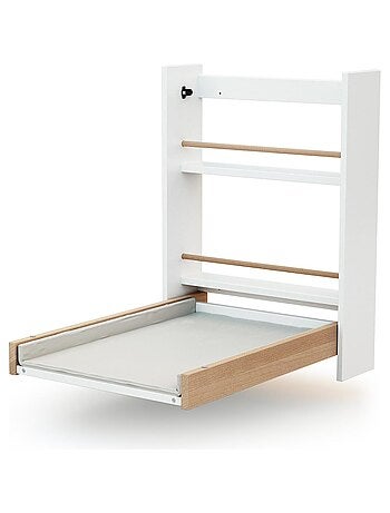 Fasciatoio pieghevole a parete/muro con materasso EAZY legno
