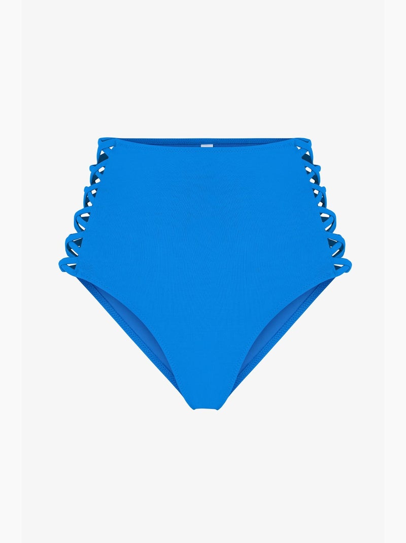 Fashion slip bikini a vita alta penti Blu cobalto - Kiabi