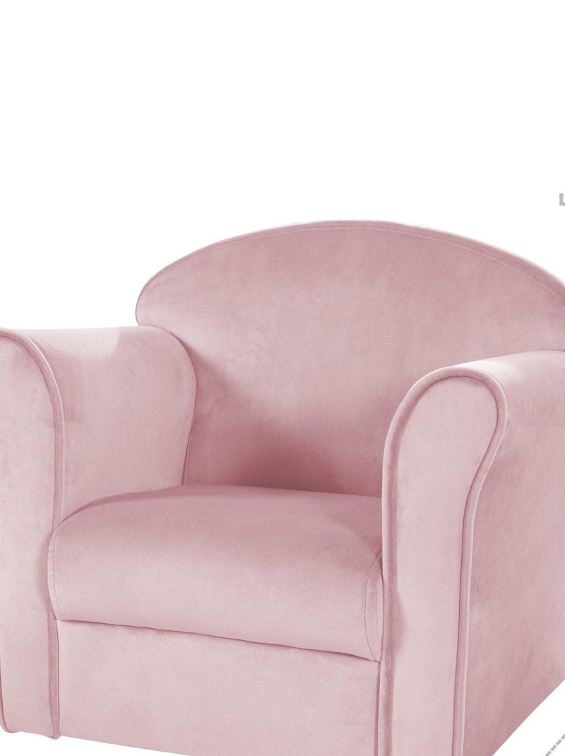Fauteuil club bambino in velluto morbido – ROBA "Lil Sofa" Rosa - Kiabi