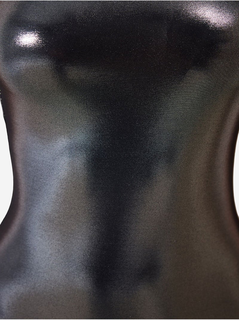 Faylinn costume intero monospalla penti Grigio nero - Kiabi
