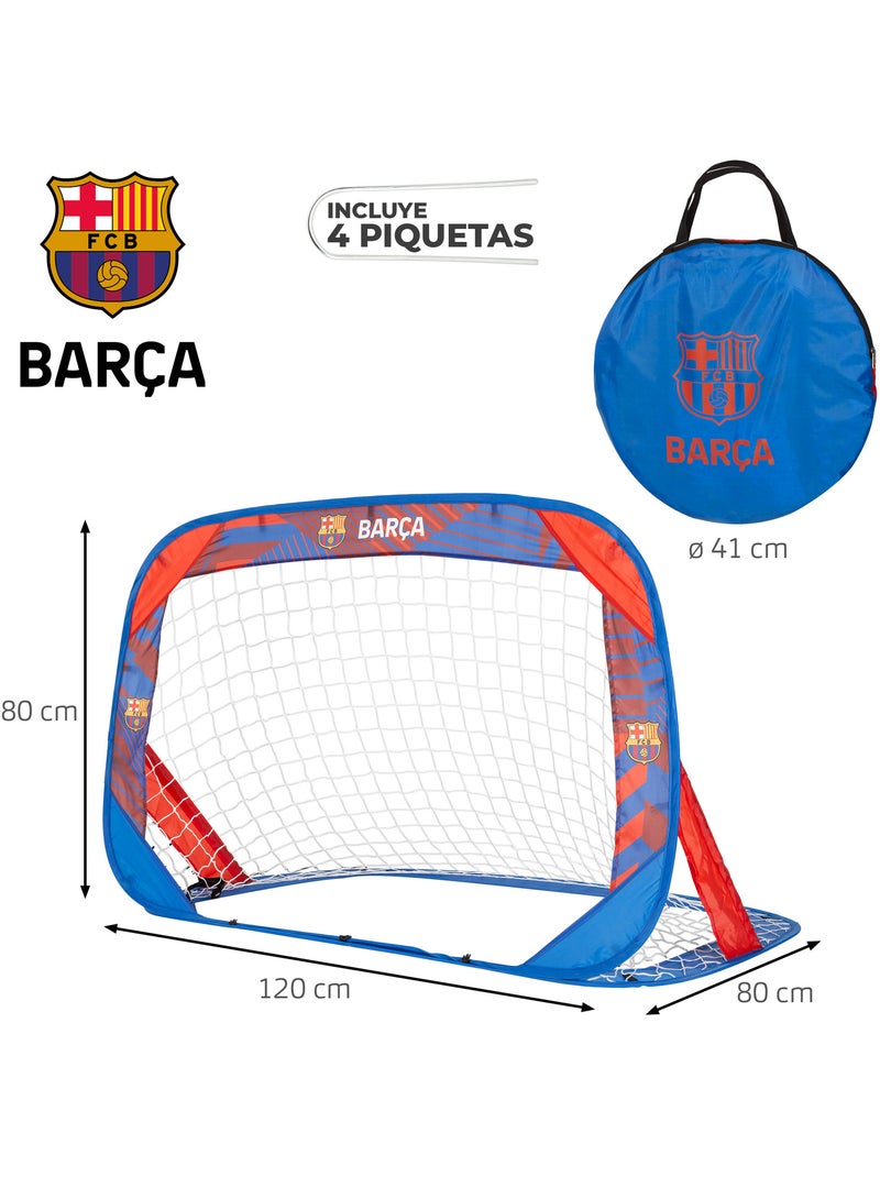 Fc barcelona 4 in 1 porta pop-up con bersaglio per freccette 120x80x80 cm N/D - Kiabi