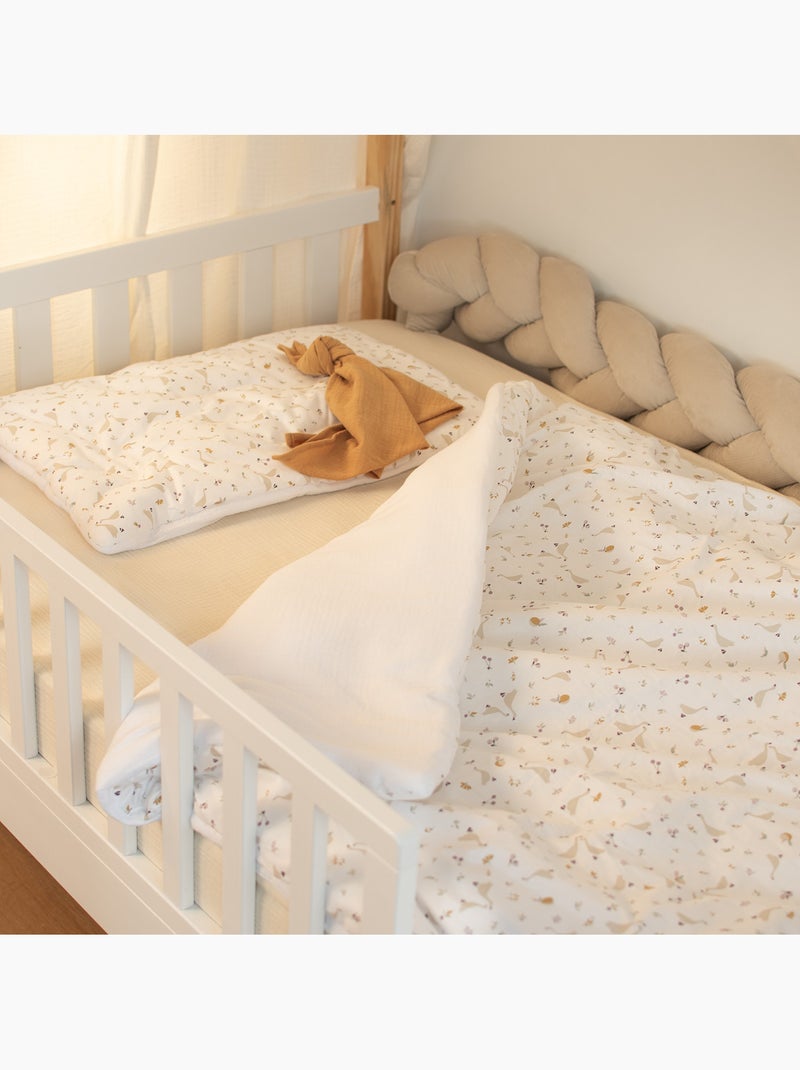 Federa cuscino bebè cotone reversibile | sevira kids | sevira kids Beige - Kiabi