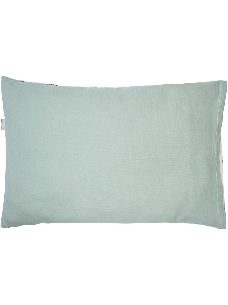 Federa cuscino bebè cotone reversibile | sevira kids | sevira kids Verde acqua - Kiabi