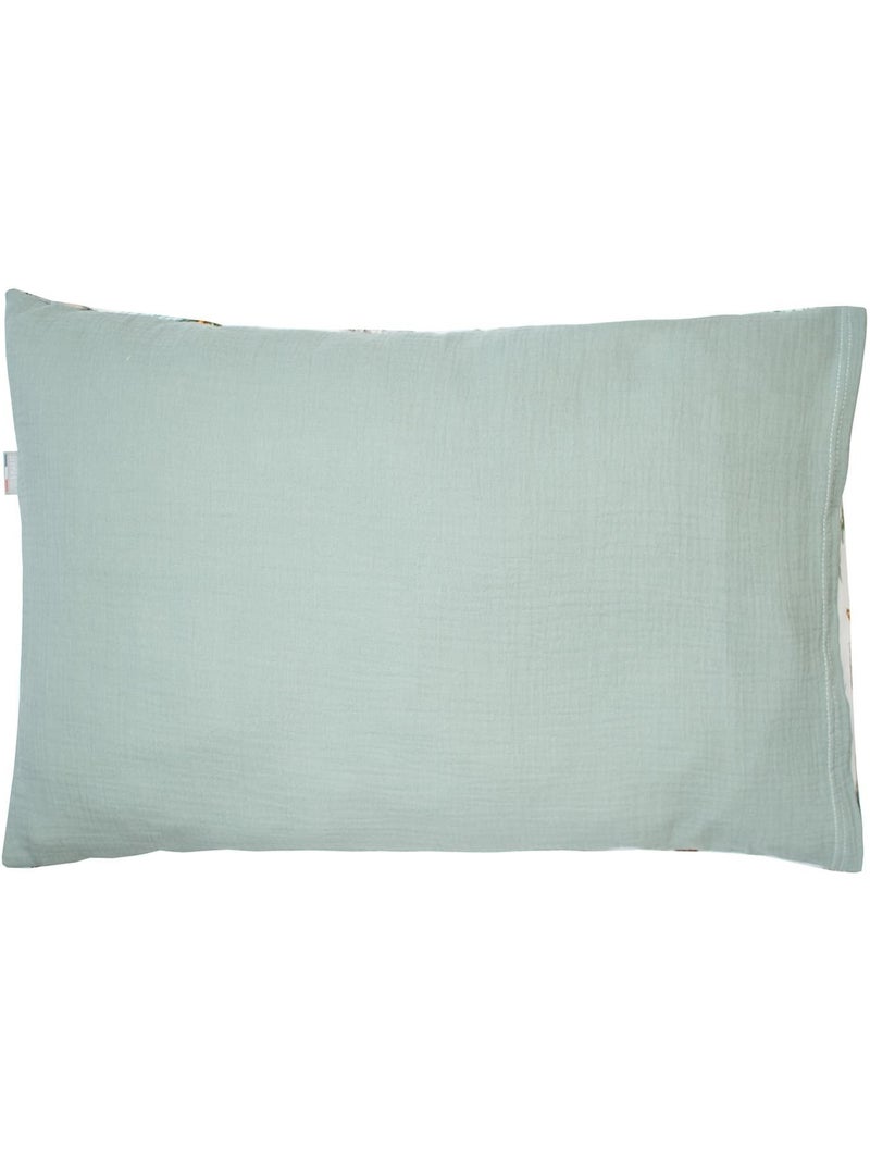 Federa cuscino bebè cotone reversibile | SEVIRA KIDS Verde acqua - Kiabi