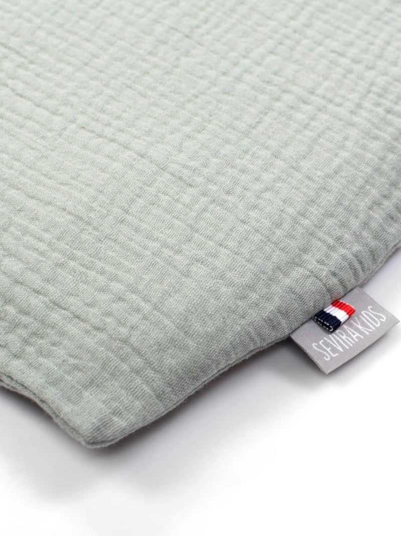 Federa cuscino bebè garza cotone | sevira kids | sevira kids Verde acqua - Kiabi