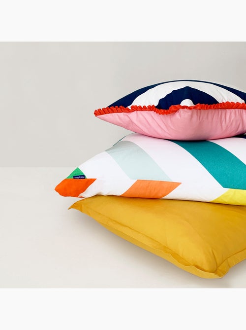 Federa decorativa Happy stripes "Happyfriday" - Kiabi