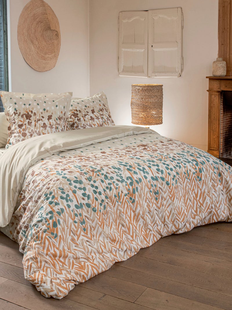 Federa di cotone floreale Beige - Kiabi