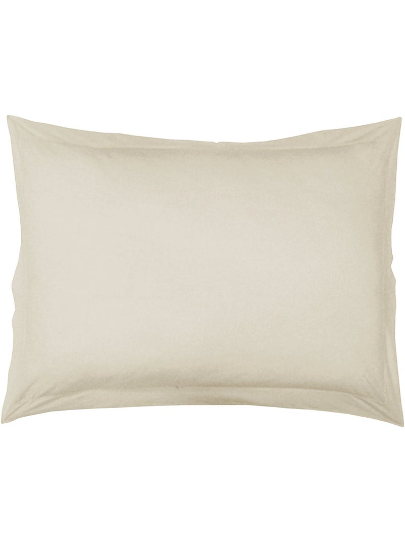 Federa in cotone 100% liscio Ecru - Kiabi