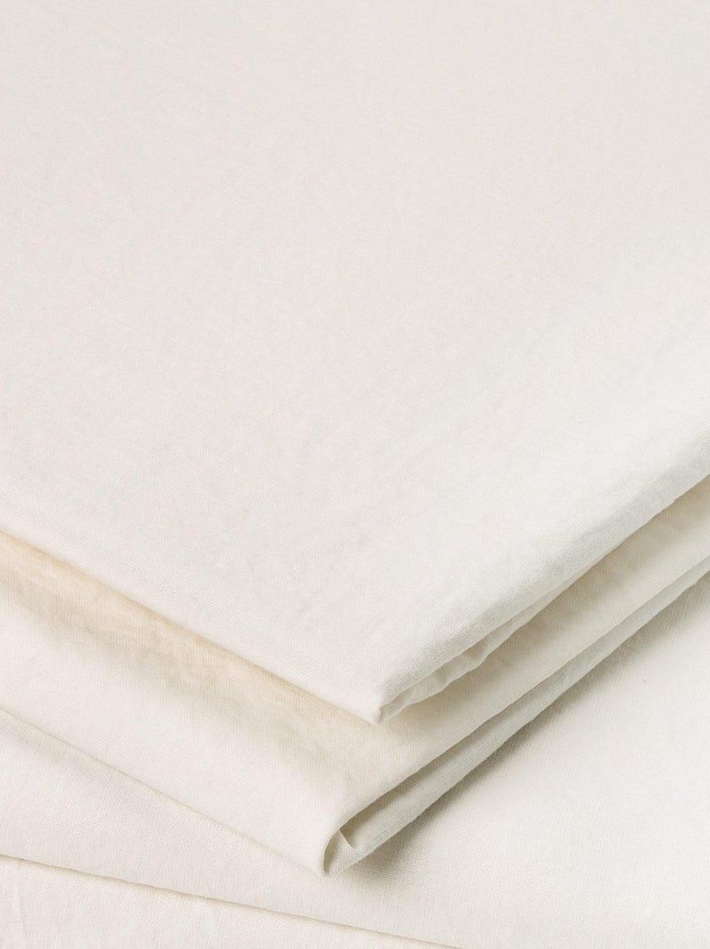 Federa in cotone lavato Beige chiaro - Kiabi