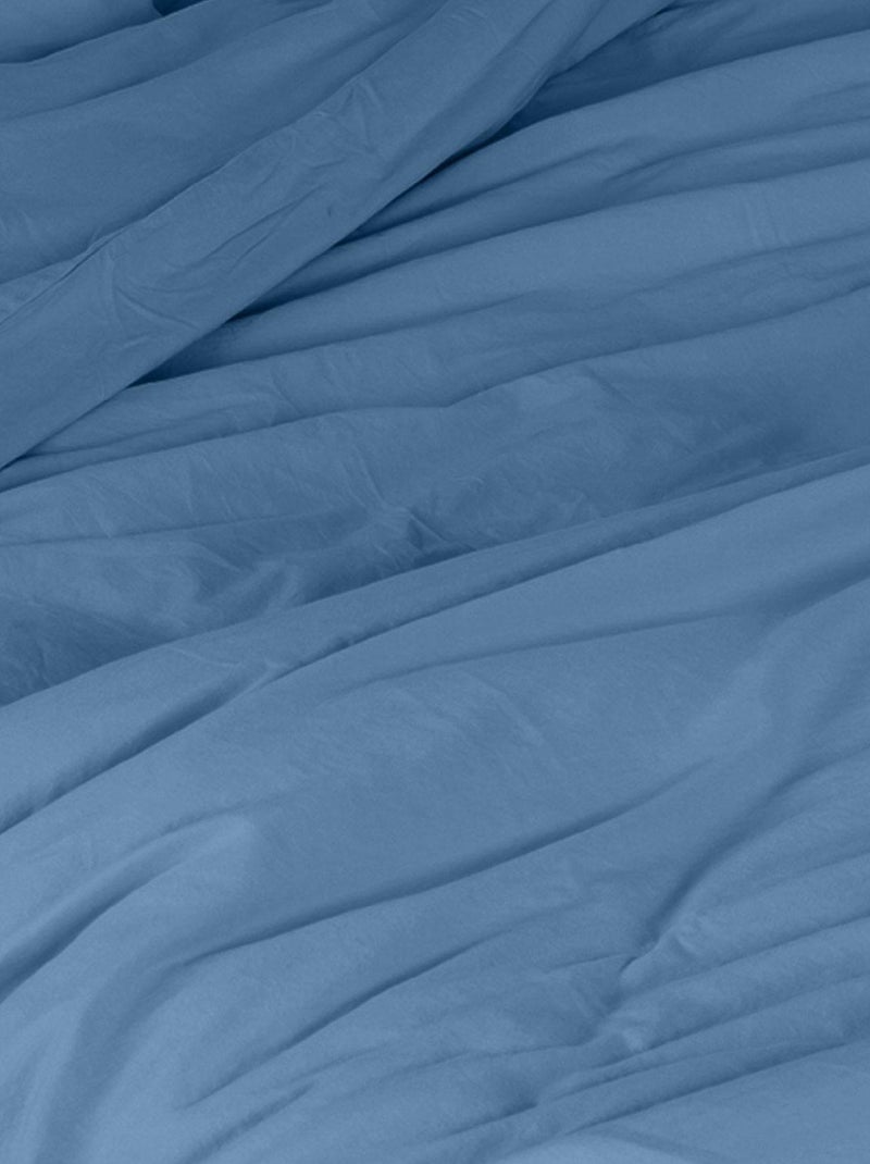 Federa in cotone lavato Blu - Kiabi