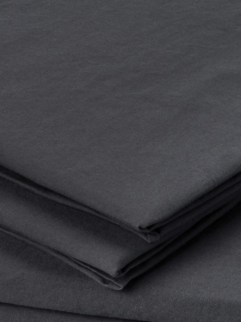 Federa in cotone lavato Grigio antracite - Kiabi