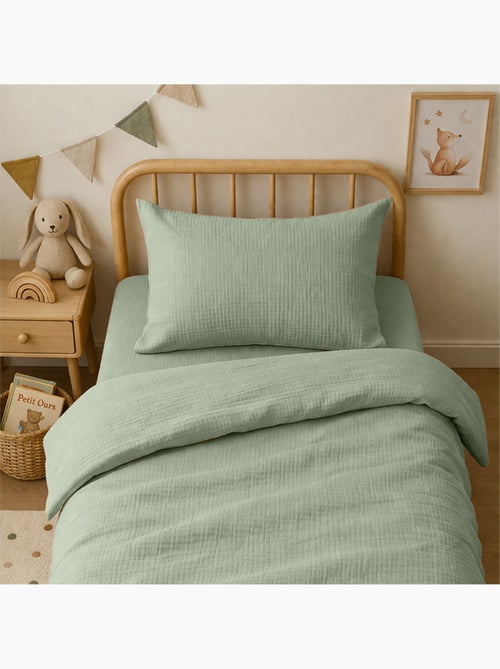 Federa in Mussola di Cotone Bio Verde - Kiabi