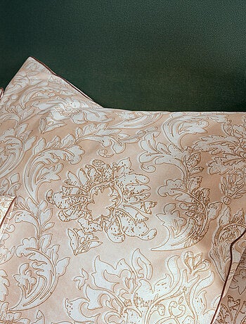 Federa in percalle di cotone con motivo ornamentale classico