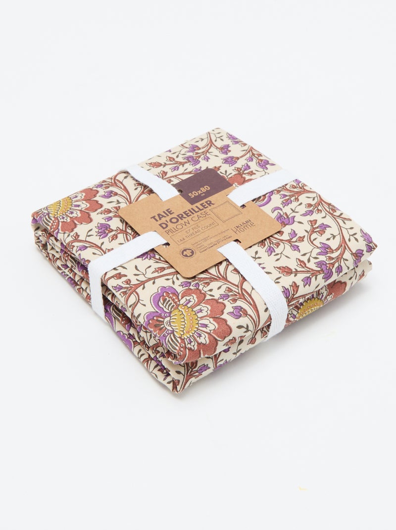 Federa per cuscino 50 x 80 cm con stampa floreale Beige - Kiabi