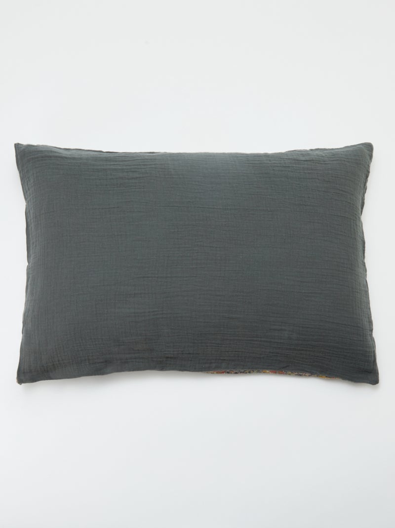 Federa per cuscino 50 x 80 cm con stampa floreale Nero - Kiabi