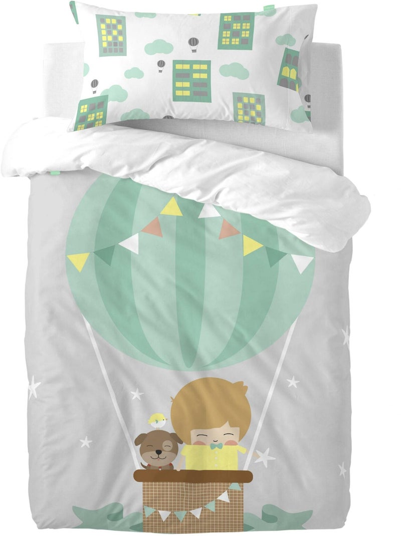 Federa per cuscino Air balloon "Happyfriday" Giallo - Kiabi