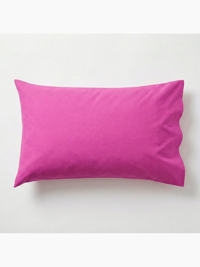 Federa per cuscino Basic "Happyfriday" Rosa fucsia - Kiabi
