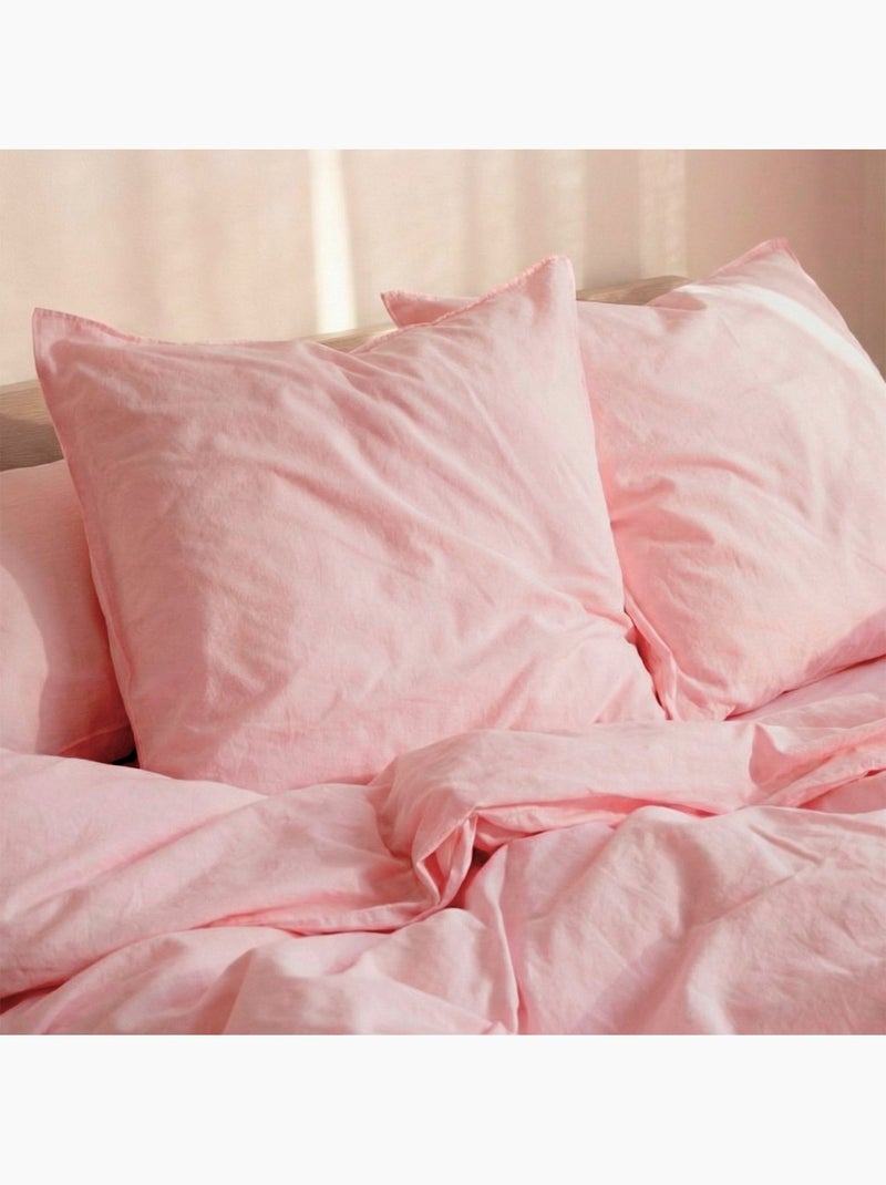 Federa per cuscino Basic "Happyfriday" Rosa pallido - Kiabi