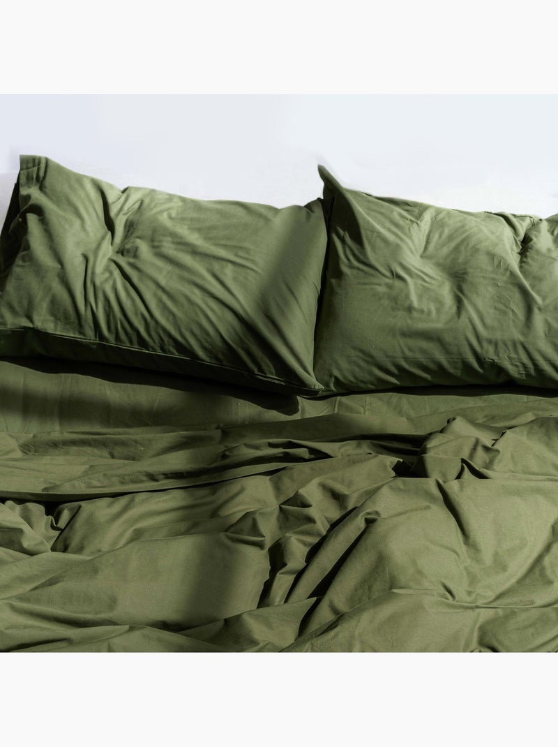 Federa per cuscino Basic "Happyfriday" Verde oliva - Kiabi