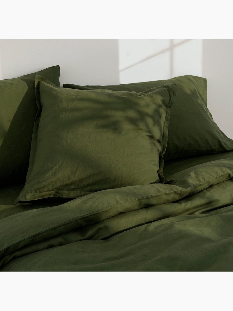 Federa per cuscino Basic "Happyfriday" Verde oliva - Kiabi