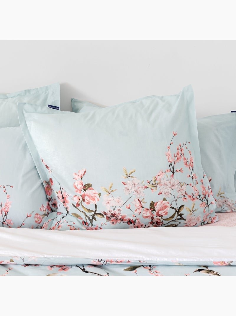 Federa per cuscino Chinoiserie "Happyfriday" Blu Rosa - Kiabi