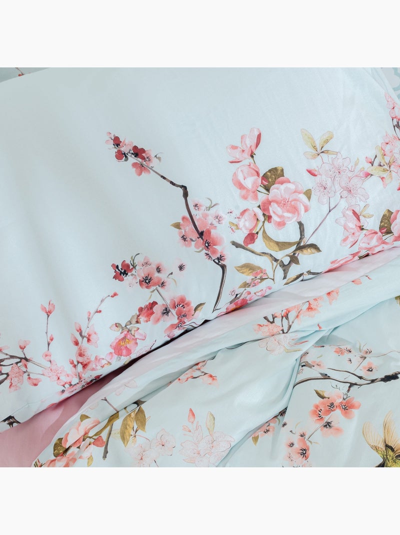 Federa per cuscino Chinoiserie "Happyfriday" Blu Rosa - Kiabi