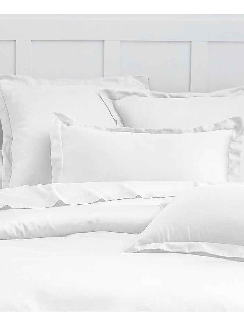 Federa per cuscino cilindrico 43x185 cm raso di cotone Bianco - Kiabi
