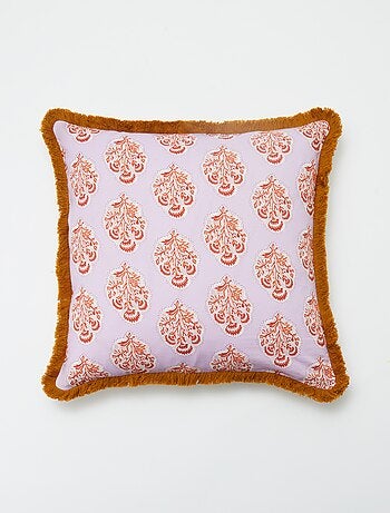 Federa per cuscino con frange (45 x 45 cm)
