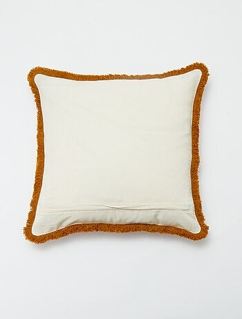 Federa per cuscino con frange (45 x 45 cm)