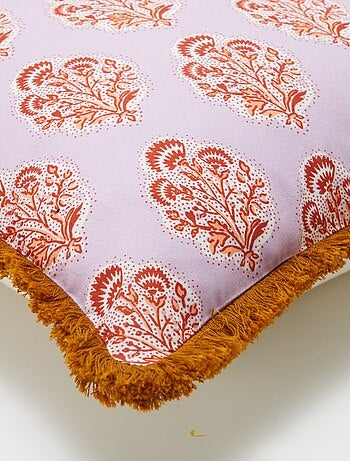 Federa per cuscino con frange (45 x 45 cm)