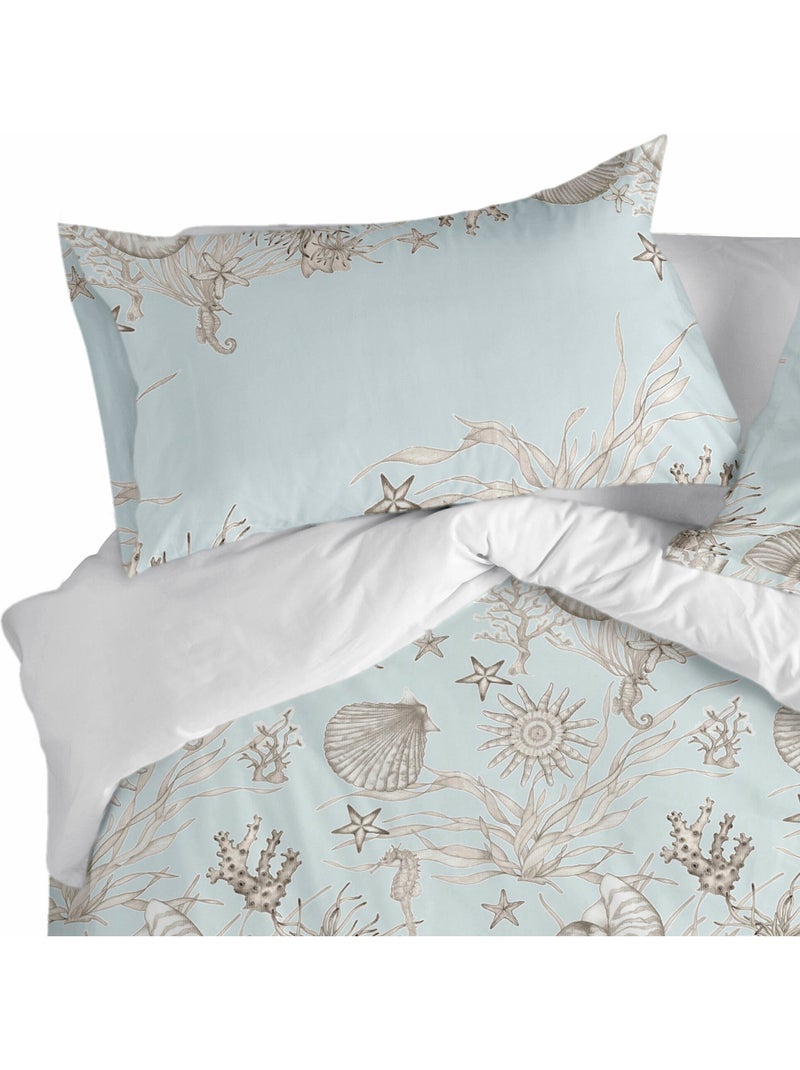 Federa per cuscino Coral reef "Happyfriday" Bianco - Kiabi