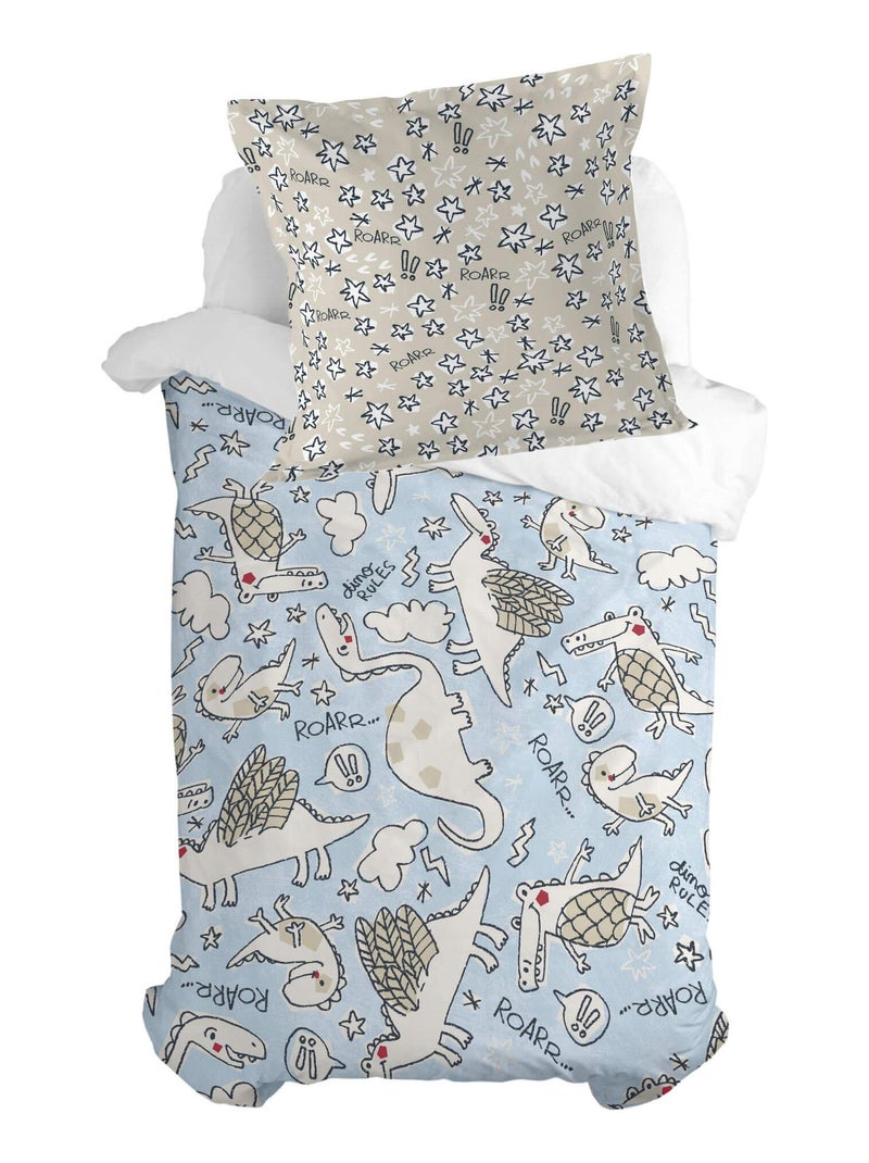Federa per cuscino Dino friends "Happyfriday" Bianco - Kiabi